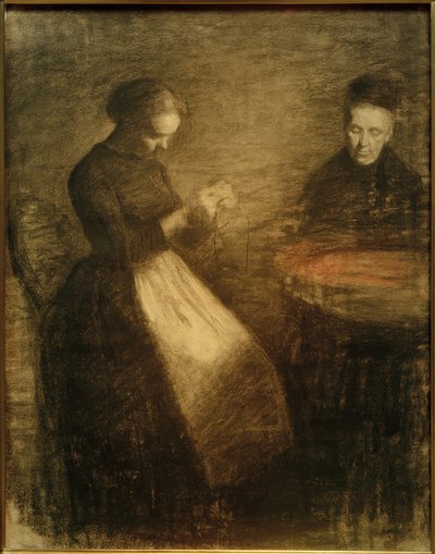 Evening in the Living Room by Vilhelm Hammershoi